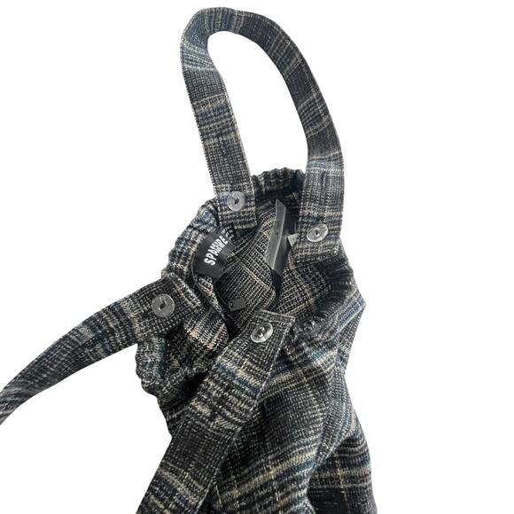 Boys Plaid Suspender Shorts - Space Grey, Size 12 Months - NWT - Picture 2 of 8